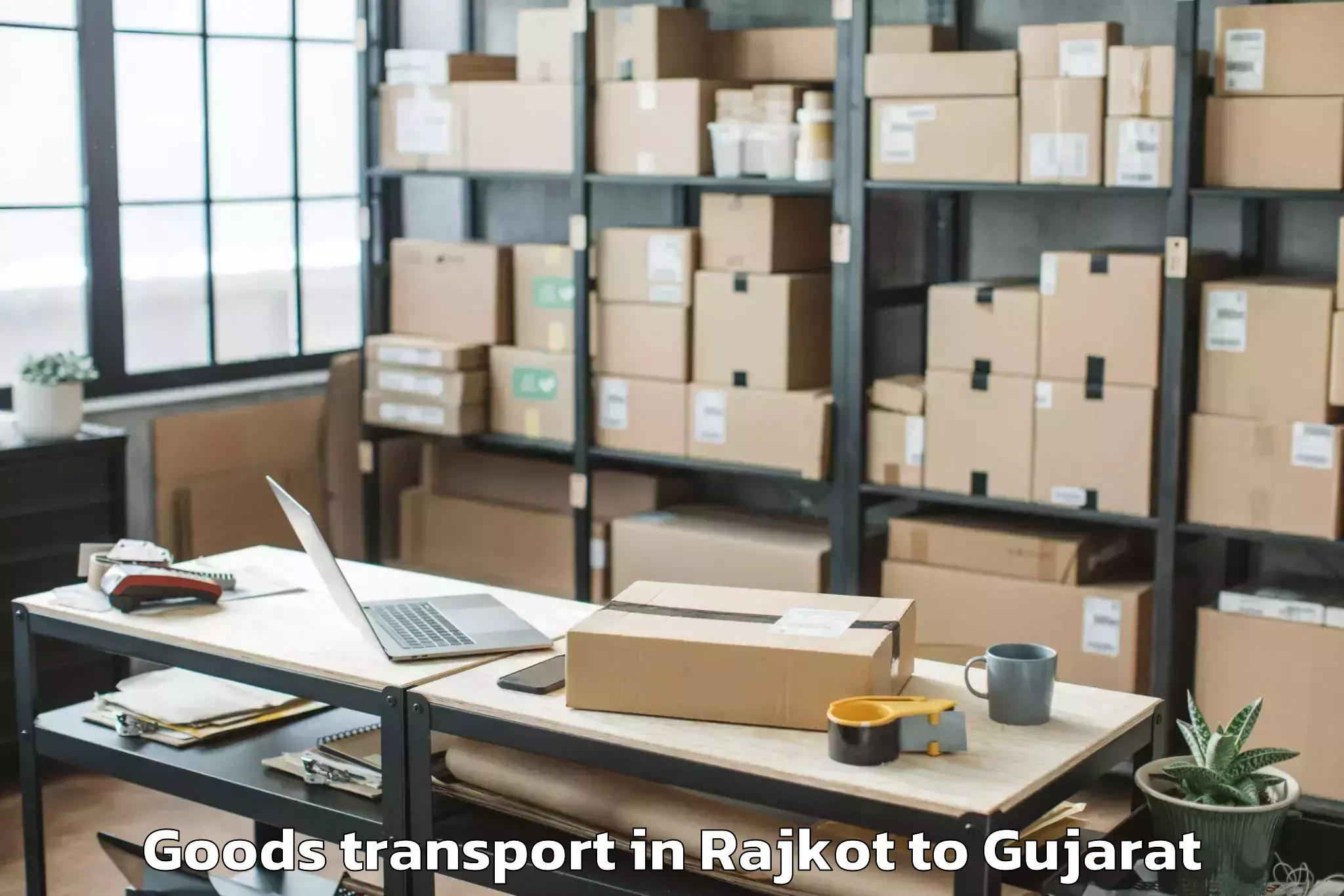 Top Rajkot to Abhilashi University Surat Goods Transport Available